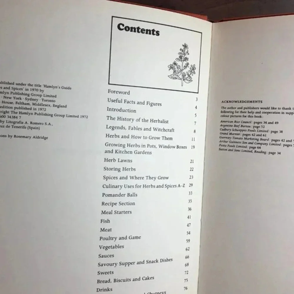 Vintage 1970 Monica Mawson HERB & SPICE COOKERY cookbook